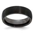 thumbnail image 1 of Grey Titanium Ring Band Wedding Standard Domed Grooved, 1 of 6