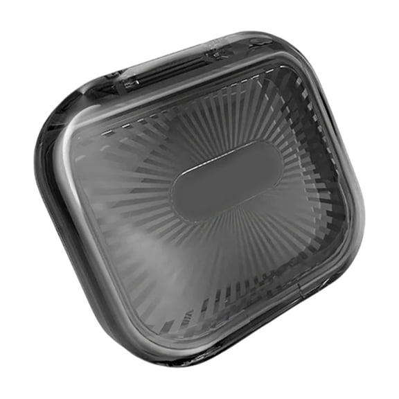 Grey Transparent Gray Sealed Dental Aligner Storage Container With Mirror Portable Travel Organizer Box Case 2.95X2.76X0.79 Inch