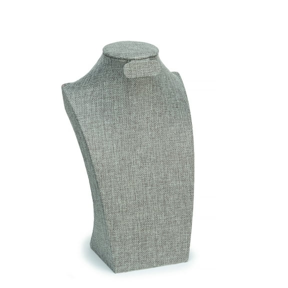 Grey Tweed 10" Bust Form Necklace Jewelry Display