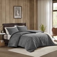 thumbnail image 1 of Grey Twin/Twin Xl Twill Comforter Set 2-Piece, 100% Cotton Washed Bedding with Stone-Washed Finish, 1 of 16