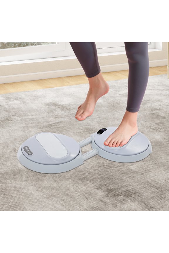 Grey Twister Machine, Exercise Twist Boards with LCD Screen & Elastic Tension Ropes, Waist Twisting Machine for Women Belly Fat Loss, Home Gym Equipment, 220LBS