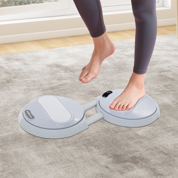 Grey Twister Machine, Exercise Twist Boards with LCD Screen & Elastic Tension Ropes, Waist Twisting Machine for Women Belly Fat Loss, Home Gym Equipment, 220LBS
