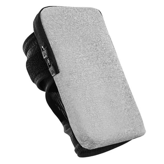 Grey Ultra Thin Wrist Running Bag Lightweight Sports Armband Pouch with Zipper Pocket Adjustable Strap for Smartphones Outdoor Fitness