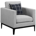 thumbnail image 1 of Grey Upholstered Chair For Comfort - Soft Fabric And Elegant Appearance Leisure Time Cushions Stylish Frame, 1 of 5