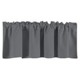 thumbnail image 1 of Grey Valance Curtains 18 inches Long Blackout Toppers Living Room Kitchen Short Small Mini Little Window Curtain, 1 Panel, Rod Pocket, 1 of 6