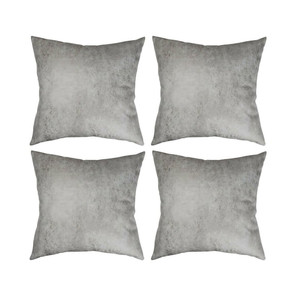Craft Express Sublimation Printing Square Pillow Case - Dark Grey Vegan Leather, Pkg of 4