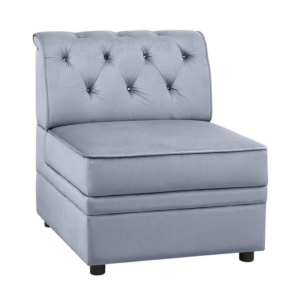 Grey Velvet Seating / Primary Living Setup / Tight Cushion Comfort