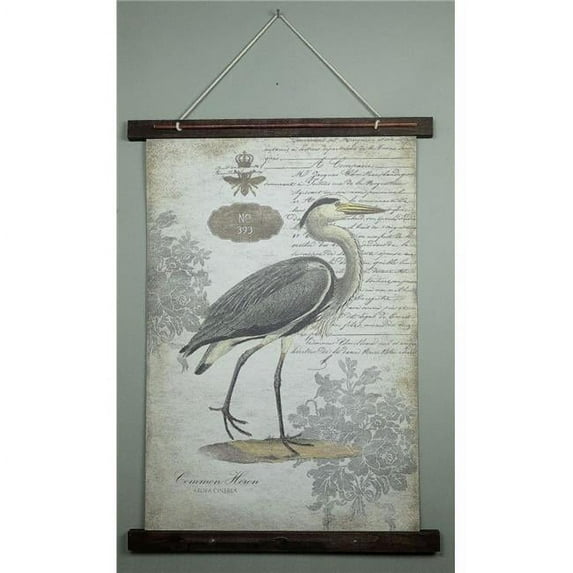 Grey Vintage Heron Large Tapestry Wall Decor