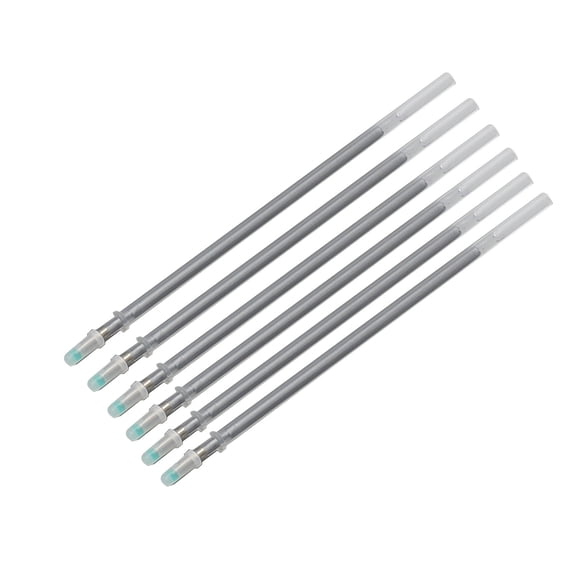 Grey Water Soluble Fabric Marking Pen Refill Set, 6 Pcs - 0.7mm Disappearing Ink for Sewing, Quilting, Water Erasable Tailor's Chalk for Cloth