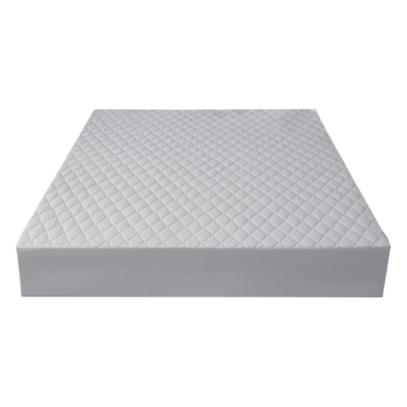 Grey Waterproof Mattress Protector Cover 150X200Cm, Fitted Sheet With Elastic Skirt, Bed Bug Dust Mite Proof Encasement