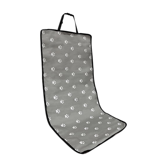 Grey Waterproof Pet Car Seat Cover Mat For Dogs Cats Back Seat Protector With Non-Slip Bottom And Seatbelt Straps 41.7X19.2 Inches 0.366 Lb