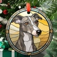 thumbnail image 1 of Grey Whippet: Ornament Style Wall or Window Hanging, 2025, Holiday Decoration, Seasonal Keepsake Gift, Unique Collectible, Window Hanging, Home Decor 2025, Holiday Decoration,, 1 of 5