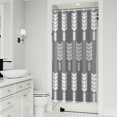 thumbnail image 1 of Grey and White Arrow Feather Pattern Shower Curtain 36"x72" ,Bathroom Decorative Shower Curtains Set with 12 Hooks,Modern Waterproof Washable Shower Curtain, 1 of 6