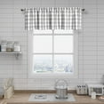 thumbnail image 1 of Grey White Buffalo Plaid Valance Linen Sheer Cafe Curtain Buffalo Check Plaid Rod Pocket Rustic Farmhouse Kitchen Window Treatment for Living Room Bedroom,1 Panel, 55''''x15'''',Silver Gray White, 1 of 6