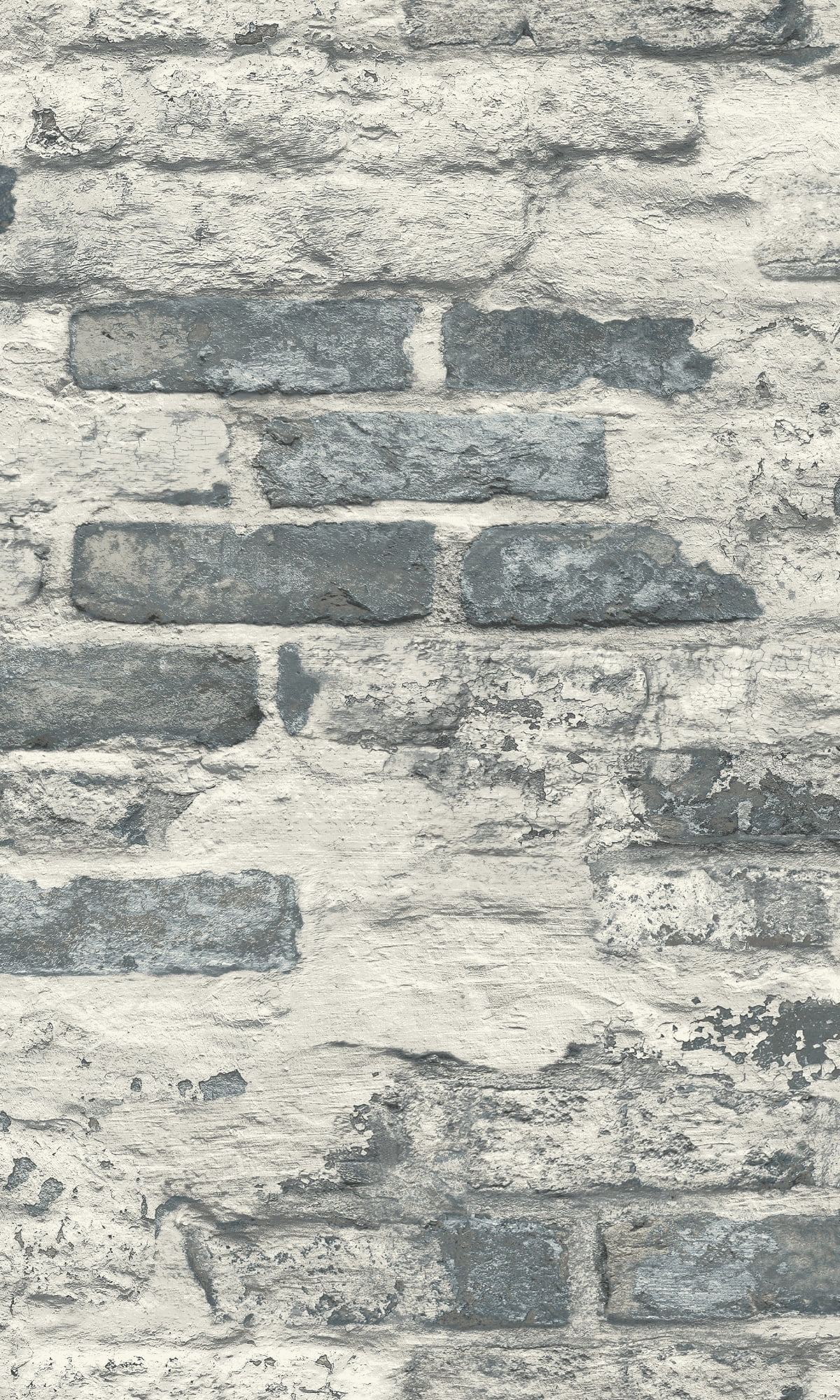 Grey & White Concrete Brick Effect Wallpaper R8389