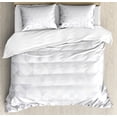 thumbnail image 1 of Grey and White Duvet Cover Set Queen Size, Geometric Poly Artsy Triangles Abstract Pattern in Many Shades of Grey, Decorative 3 Piece Bedding Set with 2 Pillow Shams, Pale Grey White, by Ambesonne, 1 of 3