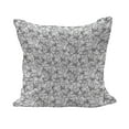 thumbnail image 1 of Grey and White Fluffy Throw Pillow Cushion Cover, Rose Flowers Poppy Petals Fragrance Essence Botanical Beauty Monochrome, Decorative Square Accent Pillow Case, 26" x 26", Black White, by Ambesonne, 1 of 5