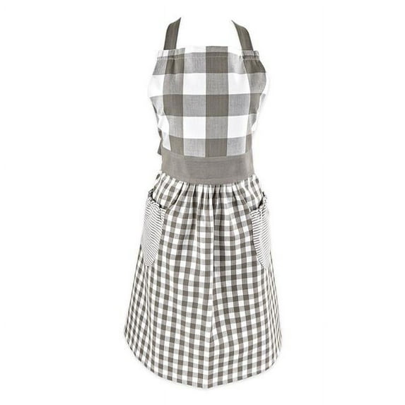 Grey & White Gingham Apron