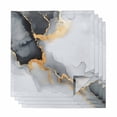 thumbnail image 1 of Grey White Marble Cloth Napkins, Ink Painting Modern Abstract Washable and Reusable Dinner Napkins Set of 4, Table Napkin for Kitchen Party Birthday Wedding Hotel Housewarming 20"x20", 1 of 8