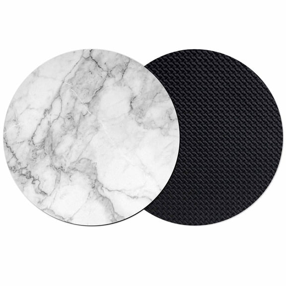 Grey White Marble Coasters for Drinks,Absorbent Non Slip Rubber Drink Coasters Set of 2 for Cup,Table,Bar,Home Decor, Abstract Modern Textured