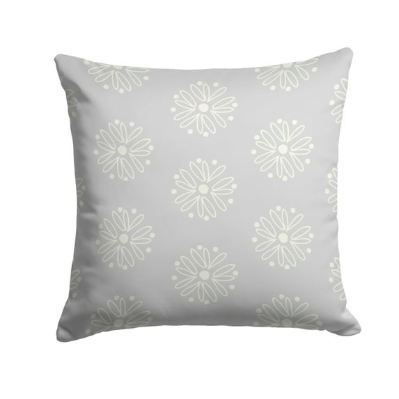 Grey White Medallion Fabric Decorative Pillow AZD1031PW1414