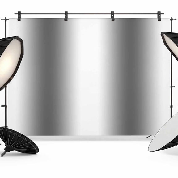 Grey White Ombre Backdrop for Photography, Gradient Color Photo Backdrop Portrait Background Party Banner Photo Backgrounds for Studio Booth Props, 7x5ft