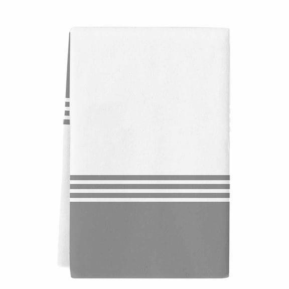Grey White Striped Microfiber Kitchen Towel, Modern Abstract Art Aesthetics Soft Absorbent Dish Towels, Quick Drying Washable Dishcloths for Kitchen Cleaning, Drying Dishes, 18x28 Inches