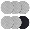 thumbnail image 1 of Grey White Stripes Coasters Set of 6, Absorbent Coasters for Drinks, Simple Geometric Modern Monochrome Coaster for Desk Coffee Table Protection, Home Decor House Warming Gifts 4", 1 of 8