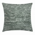 thumbnail image 1 of Grey and White Throw Pillow Cushion Cover, Modern Brick Wall Tiles Urban Construction Architecture Building Town Art Picture, Decorative Square Accent Pillow Case, 16 X 16 Inches, Grey, by Ambesonne, 1 of 2