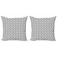 thumbnail image 1 of Ambesonne Grey Throw Pillow Cover 2 Pack, Greyscale Abstract Forms Art, 16", White and Grey, 1 of 2