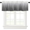 thumbnail image 1 of Grey White Valance for Windows Ombre Curtains Valances Modern Gradual Color Curtains Rod Pocket Window Treatment for Kitchen Living Room Bedroom Bathroom Home Decor 1 Panel 54x18 Inch, 1 of 6