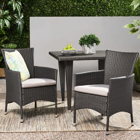 Grey Wicker Makeup - Wild Shapes and Modernism - Any Room for Upgrade - Charming Dining Chairs (Set of 2)