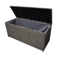 thumbnail image 1 of Grey Wicker Patio Deck Box with 113 Gallon Storage and Metal Frame, 1 of 9