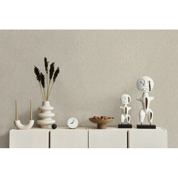 Grey Wicker Weave Print Non Woven Non-Pasted Textured Wallpaper 57 Sq. Ft.