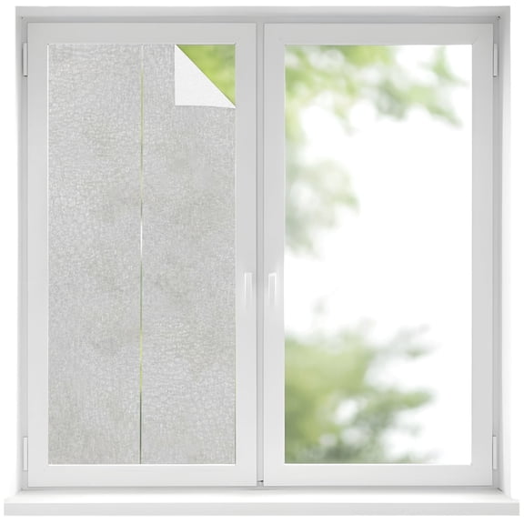 Grey Window Privacy Film Modern Minimalist Classic Gray Solid Color Decorative Glass Window Film UV Blocking Static Cling Non-Adhesive Sticker Covering for Home Door 19.6 x 39.3 inches