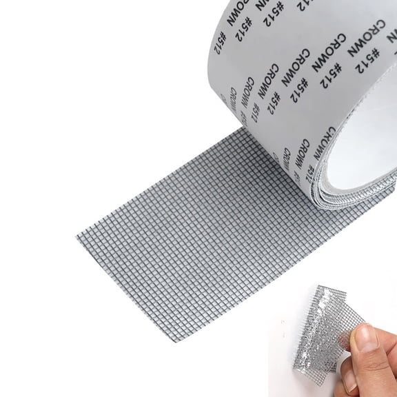 Grey Window Screen Repair Tape2" W80" L Strong Adhesive Fiberglass Screen Tape Mesh Repair for Window & Door Screen Tears