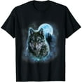 thumbnail image 1 of Grey Wolf Hunting Ground, Icy Moon, Forest, Galaxy Mens T-Shirt, 1 of 7