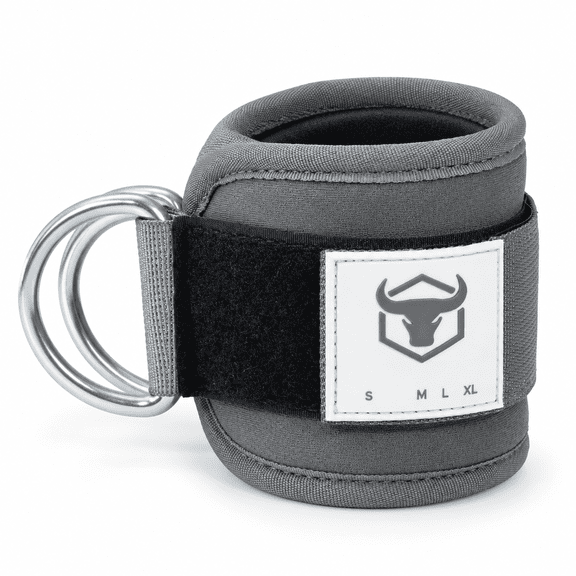 Grey Women's Ankle Workout Strap Attachment for Cable Machines and Resistance Bands