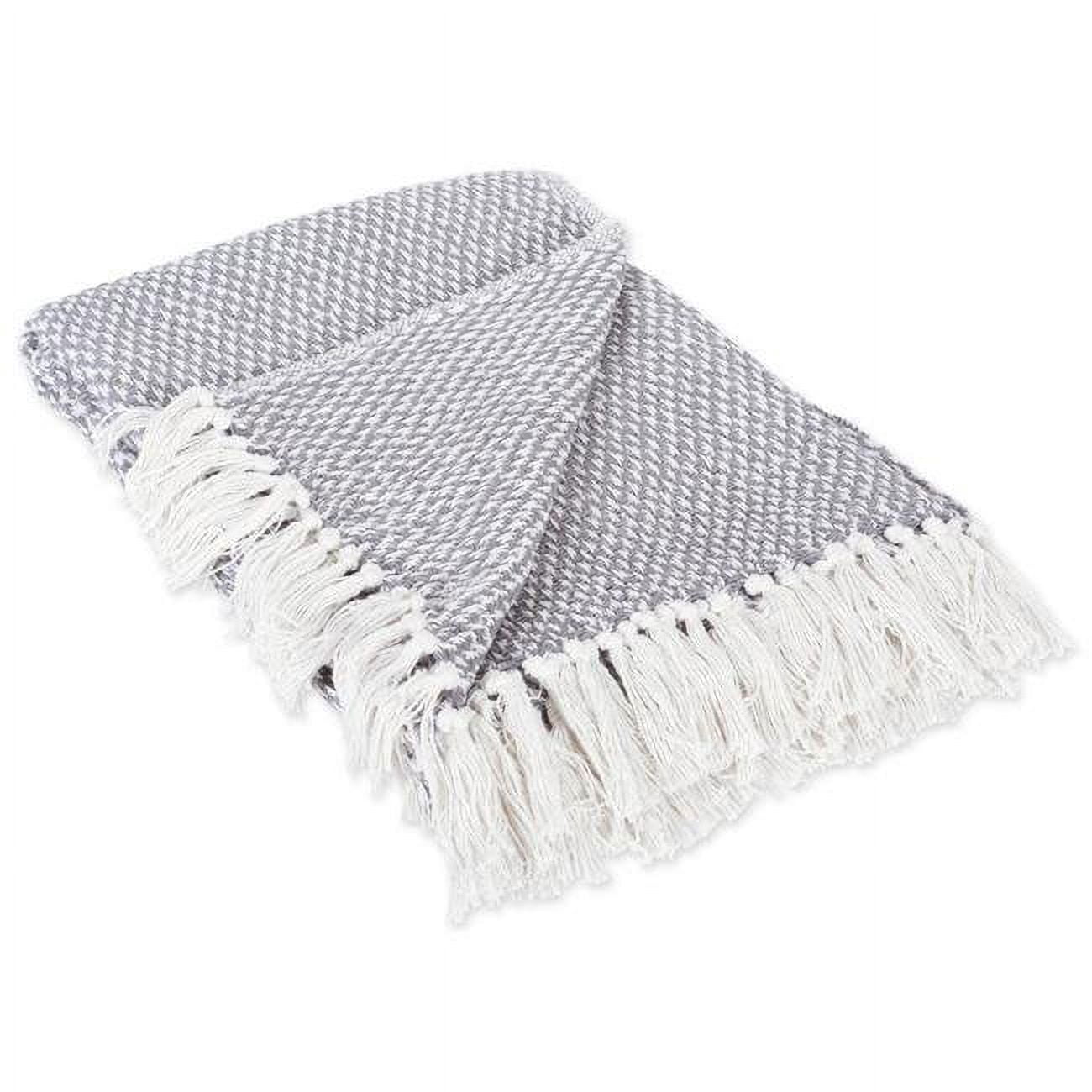 Grey Woven Blanket Throw