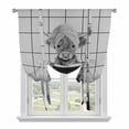 thumbnail image 1 of Grey Yak Balloon Curtains for Living Room/French Door, Bathtub Country Gray Vintage Art Tie Up Curtains 63 Inch Length Energy Saving Kitchen Curtains Shades for Windows 42"x63", 1 of 8