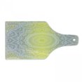 thumbnail image 1 of Grey and Yellow Cutting Board, Mandala Ombre Old Boho Pattern with Spiral Round Floral Print, Decorative Tempered Glass Cutting and Serving Board, Wine Bottle Shape, Yellow Grey, by Ambesonne, 1 of 1