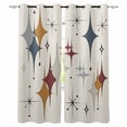 thumbnail image 1 of Grey Yellow Diamond Kitchen Curtains Modern Geometric Middle Century Beige Cafe Short Curtains for Bathroom Blackout Window Curtain Small Window Treatment Drapes for Bedroom Living Room 52"x45"x2, 1 of 9
