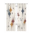 thumbnail image 1 of Grey Yellow Diamond Sheer Curtains 63 Inch Length 2 Panels Set for Living Room/Bedroom, Modern Geometric Middle Century Beige Kitchen Curtains Grommet Semi-Sheer Curtains Window Treatments 42"x63"x2, 1 of 7