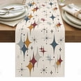thumbnail image 1 of Grey Yellow Diamond Table Runner - 72 Inch Long, Kitchen Dining Table Runner Dresser Scarves, Modern Geometric Middle Century Beige Farmhouse Decor for Coffee Tables Wedding Party Banquet, 1 of 8