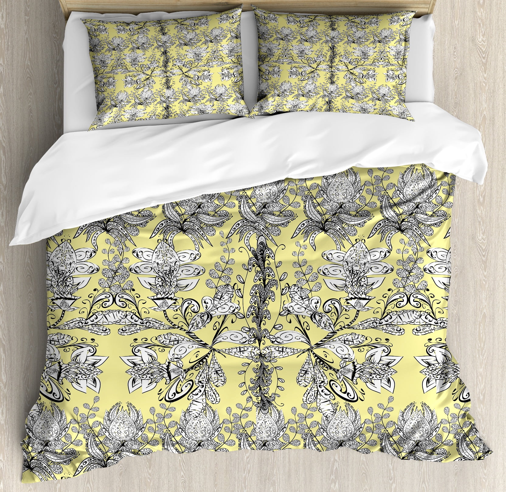 Black and white lattice Yellow blue purple Fashion Simple style Printed Duvet Cover