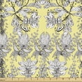 thumbnail image 1 of Ambesonne Black White Fabric by the Yard Upholstery, Floral Swirls and Dots, 3 Yards, Black and White, 1 of 4