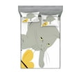 thumbnail image 1 of Grey Yellow Fitted Sheet & Pillow Sham Set, Cat Pet Feline Best Friend Playing with Spring Butterfly Print, Decorative Printed 6 Piece Bedding Decor Set, Full, Black Marigold Grey, by Ambesonne, 1 of 3
