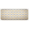 thumbnail image 1 of Grey and Yellow Kitchen Mat, Bohemic Oriental Inspired Geometrical Floral Art Image, Plush Decorative Kitchen Mat with Non Slip Backing, 47" X 19", Apricot Grey and White, by Ambesonne, 1 of 1