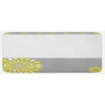 thumbnail image 1 of Grey and Yellow Kitchen Mat, Modern Futuristic Border with Geometric Flower Frame, Plush Decorative Kitchen Mat with Non Slip Backing, 47" X 19", Pale Grey Marigold, by Ambesonne, 1 of 1