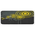 thumbnail image 1 of Grey and Yellow Kitchen Mat, Music Street Design Inspired Geometrical Inner Circles Image, Plush Decorative Kitchen Mat with Non Slip Backing, 47" X 19", Charcoal Grey and Black, by Ambesonne, 1 of 1